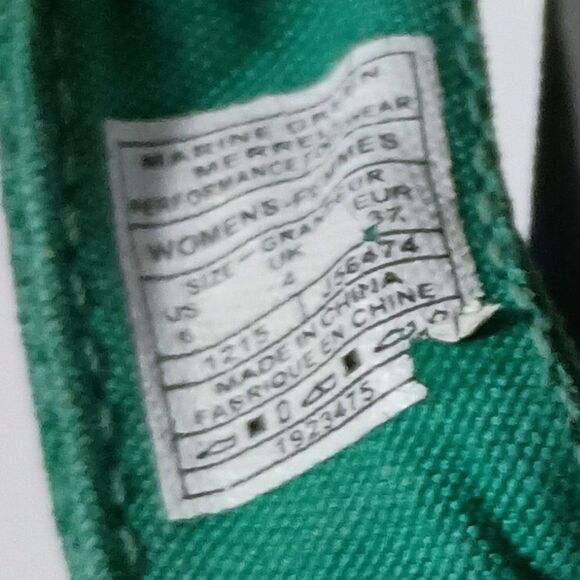 MERRELL Flip Flops, Grey and Green, Size 6 - Picture 6 of 6